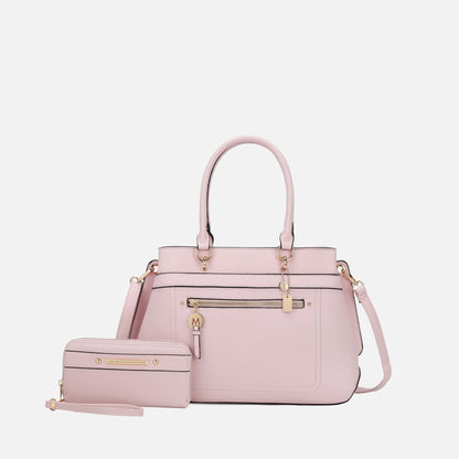 Mkf Collection by Mia K. - Gardenia Tote Bag and Wallet Set in Pewter view 8 - Mkf Collection Bags (one-piece)