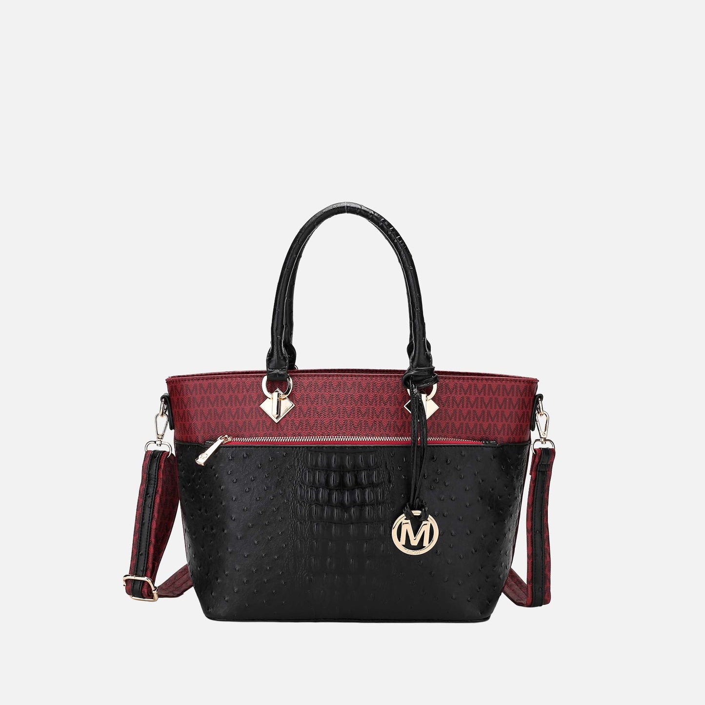 Mkf Collection by Mia K. - Grace Signature Tote Bag in Light Blue view 10 - Mkf Collection Bags