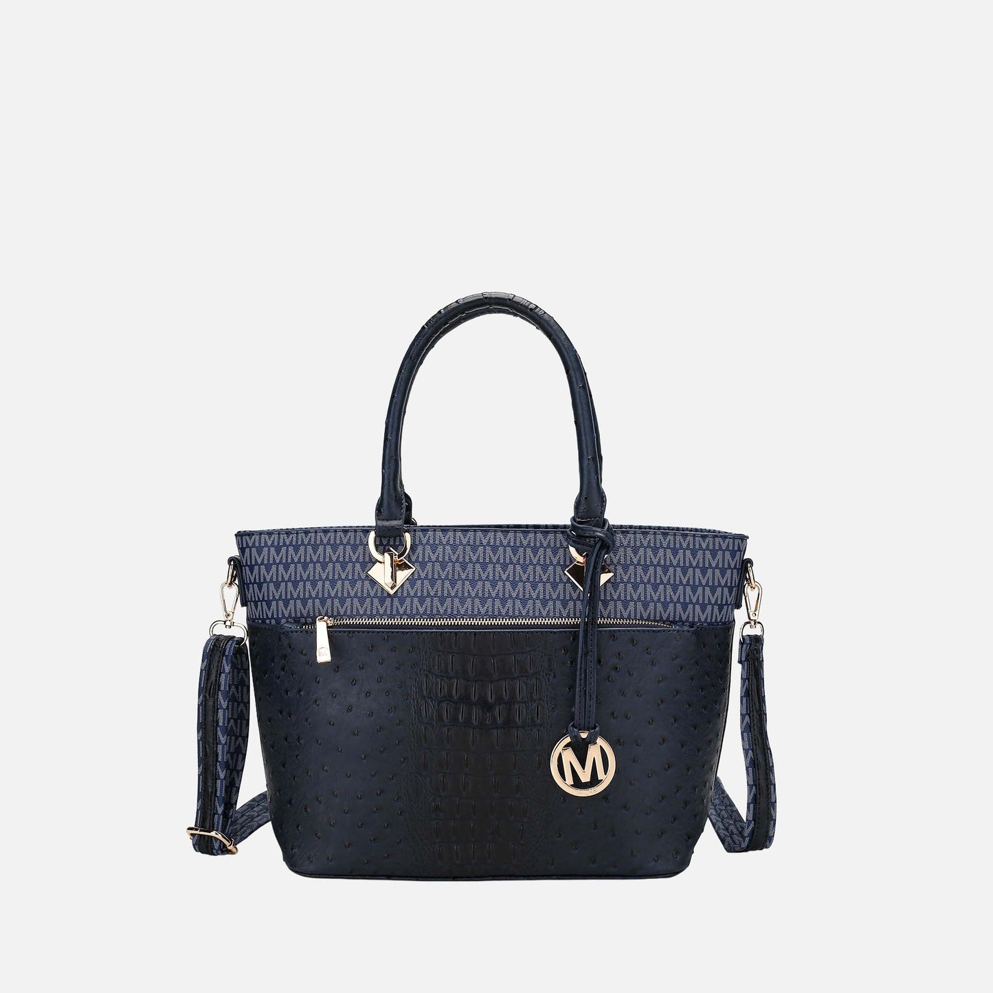 Mkf Collection by Mia K. - Grace Signature Tote Bag in Purple view 11 - Mkf Collection Bags