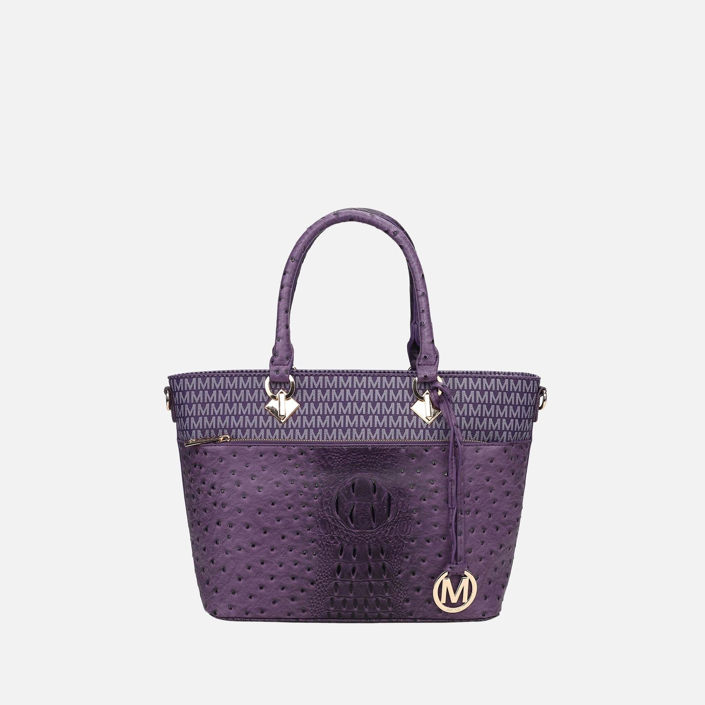 Mkf Collection by Mia K. - Grace Signature Tote Bag in White view 5 - Mkf Collection Bags
