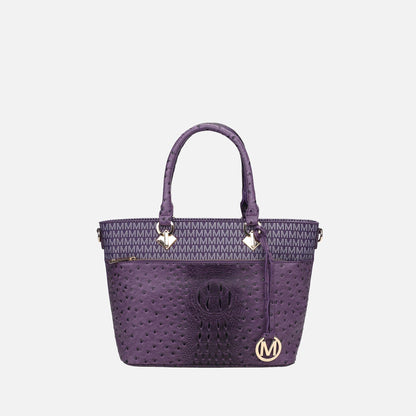 Mkf Collection by Mia K. - Grace Signature Tote Bag in White view 5 - Mkf Collection Bags