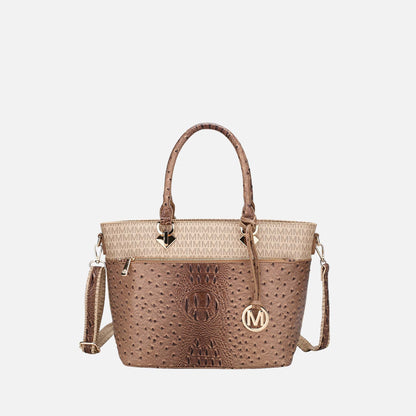 Mkf Collection by Mia K. - Grace Signature Tote Bag in Brown view 7 - Mkf Collection Bags