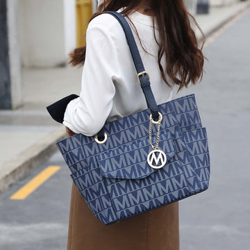 Mkf Collection by Mia K. - Griselda Signature Tote Bag in Black view 2 - Mkf Collection Bags