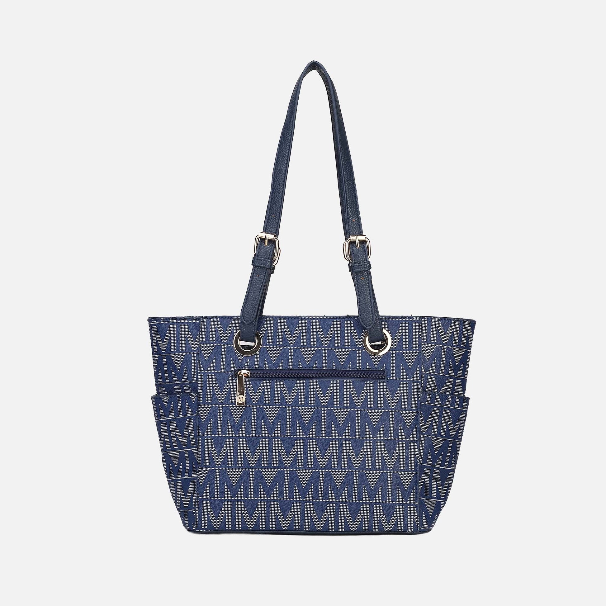 Mkf Collection by Mia K. - Griselda Signature Tote Bag in Beige view 3 - Mkf Collection Bags