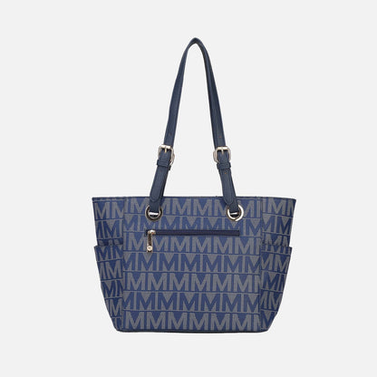 Mkf Collection by Mia K. - Griselda Signature Tote Bag in Beige view 3 - Mkf Collection Bags