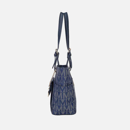 Mkf Collection by Mia K. - Griselda Signature Tote Bag in Gray view 4 - Mkf Collection Bags
