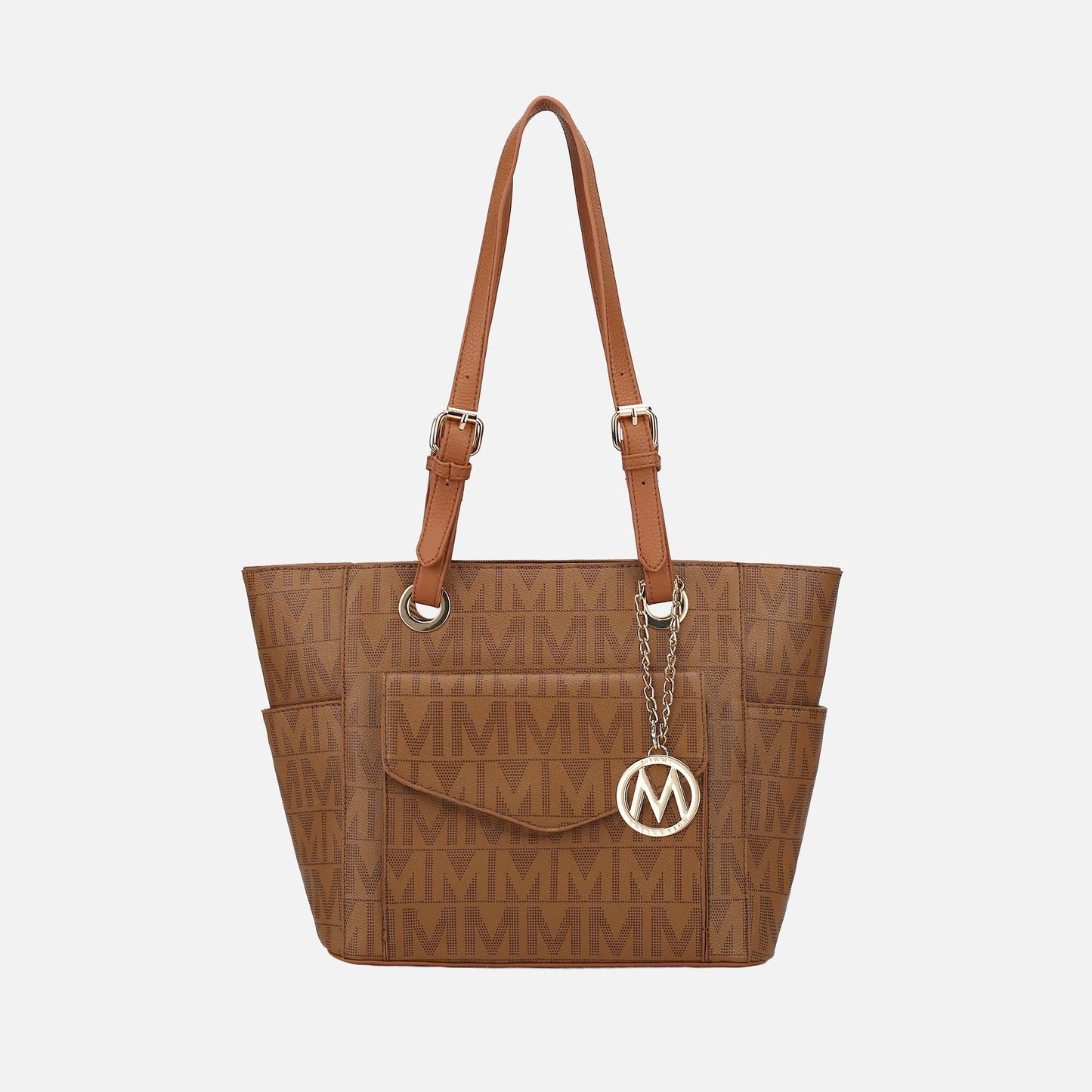 Mkf Collection by Mia K. - Griselda Signature Tote Bag in Chocolate view 5 - Mkf Collection Bags