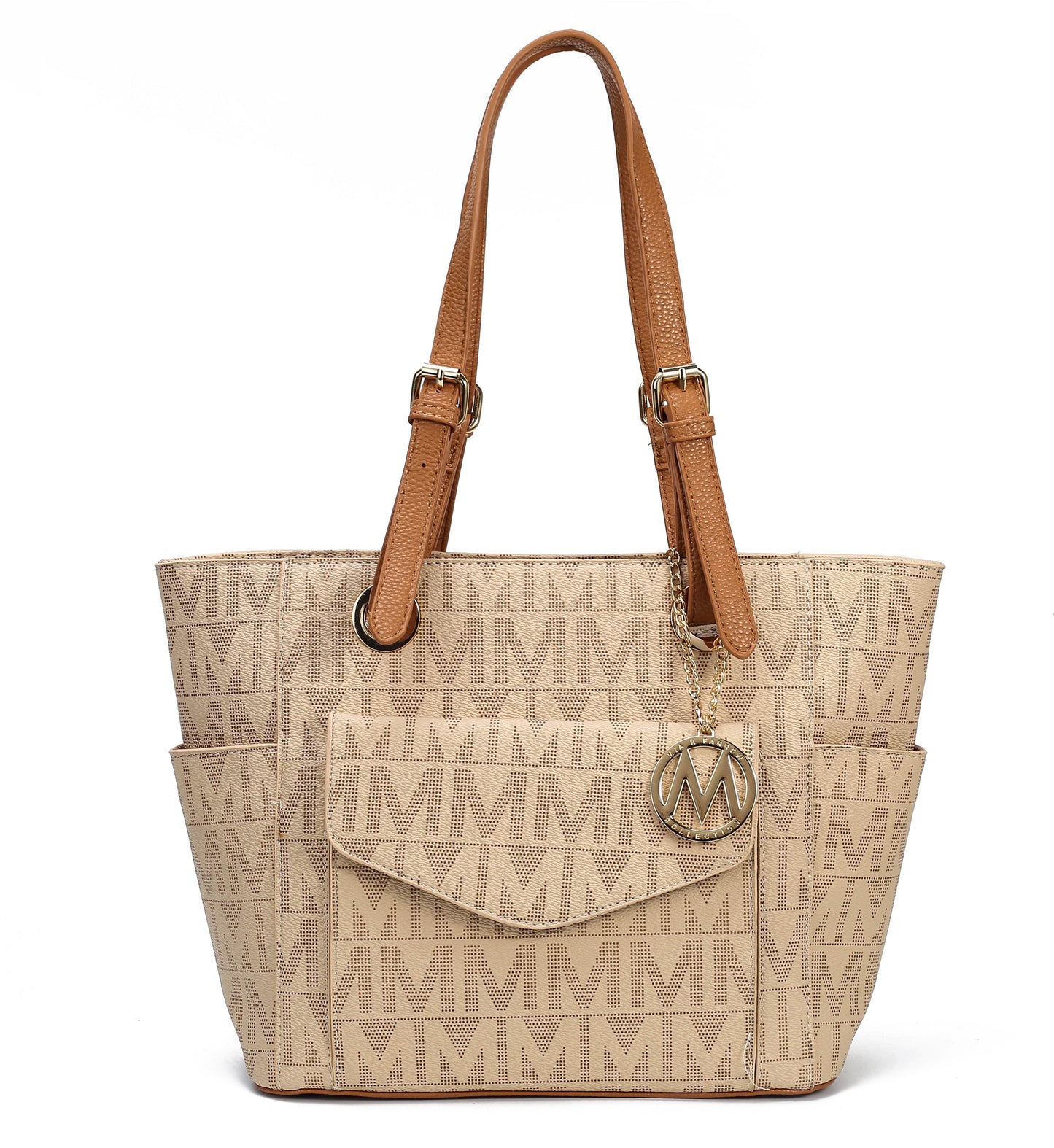 Mkf Collection by Mia K. - Griselda Signature Tote Bag in White view 8 - Mkf Collection Bags
