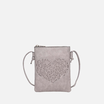 Mkf Collection by Mia K. - Heartly Crossbody Bag in Beige - Mkf Collection Crossbody Bags