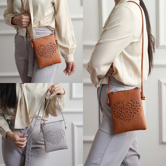 Mkf Collection by Mia K. - Heartly Crossbody Bag in Black view 2 - Mkf Collection Crossbody Bags