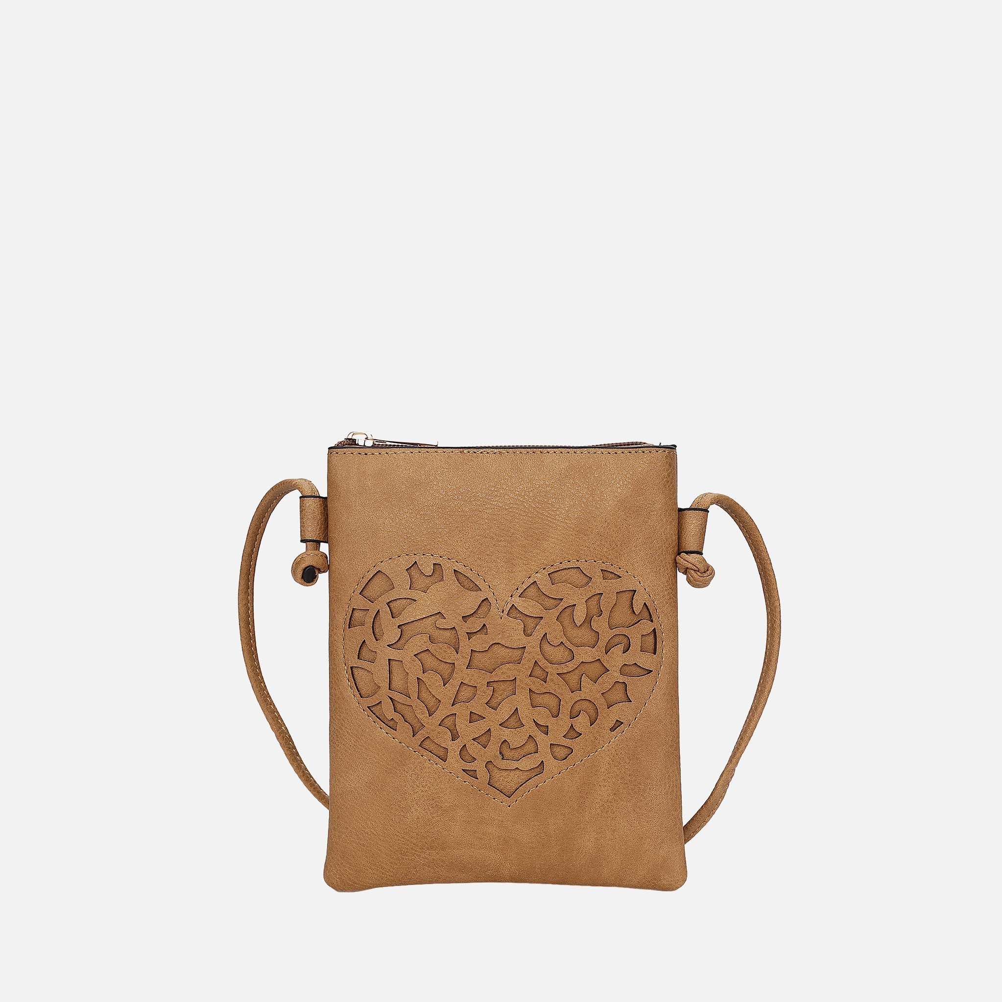 Mkf Collection by Mia K. - Heartly Crossbody Bag Khaki view 10 (bag) - mkf collection crossbody bags, m - shop at us.meeeshop