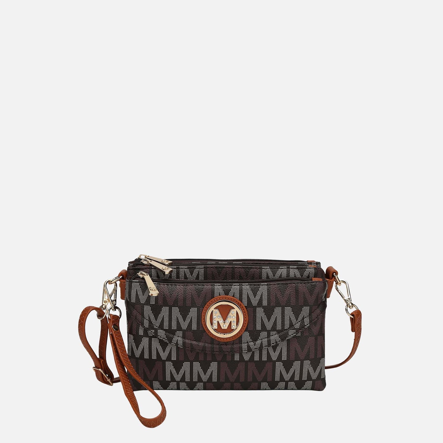 Mkf Collection by Mia K. - Ishani Signature Crossbody Bag in Wine view 5 - Mkf Collection Crossbody Bags
