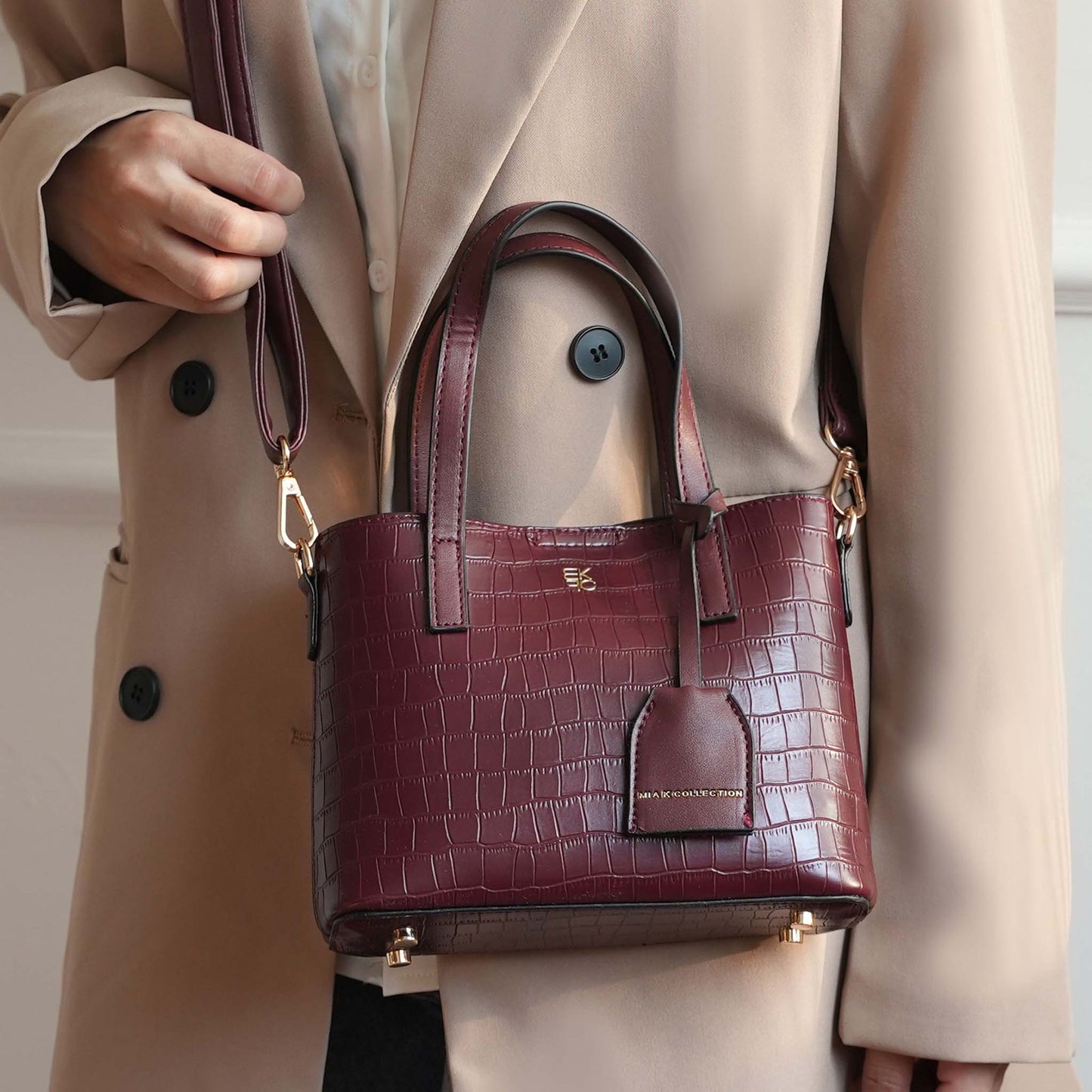 Mkf Collection by Mia K. - Isolde Tote Bag in Black view 2 - Mkf Collection Bags