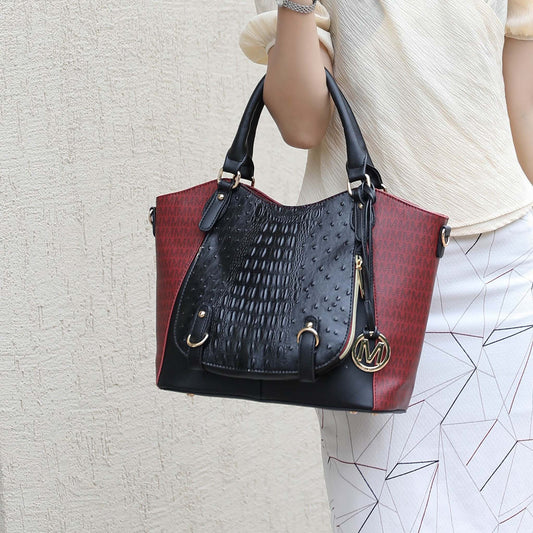 Mkf Collection by Mia K. - Jacqueline Signature Shoulder Bag in Black view 2 - Mkf Collection Bags