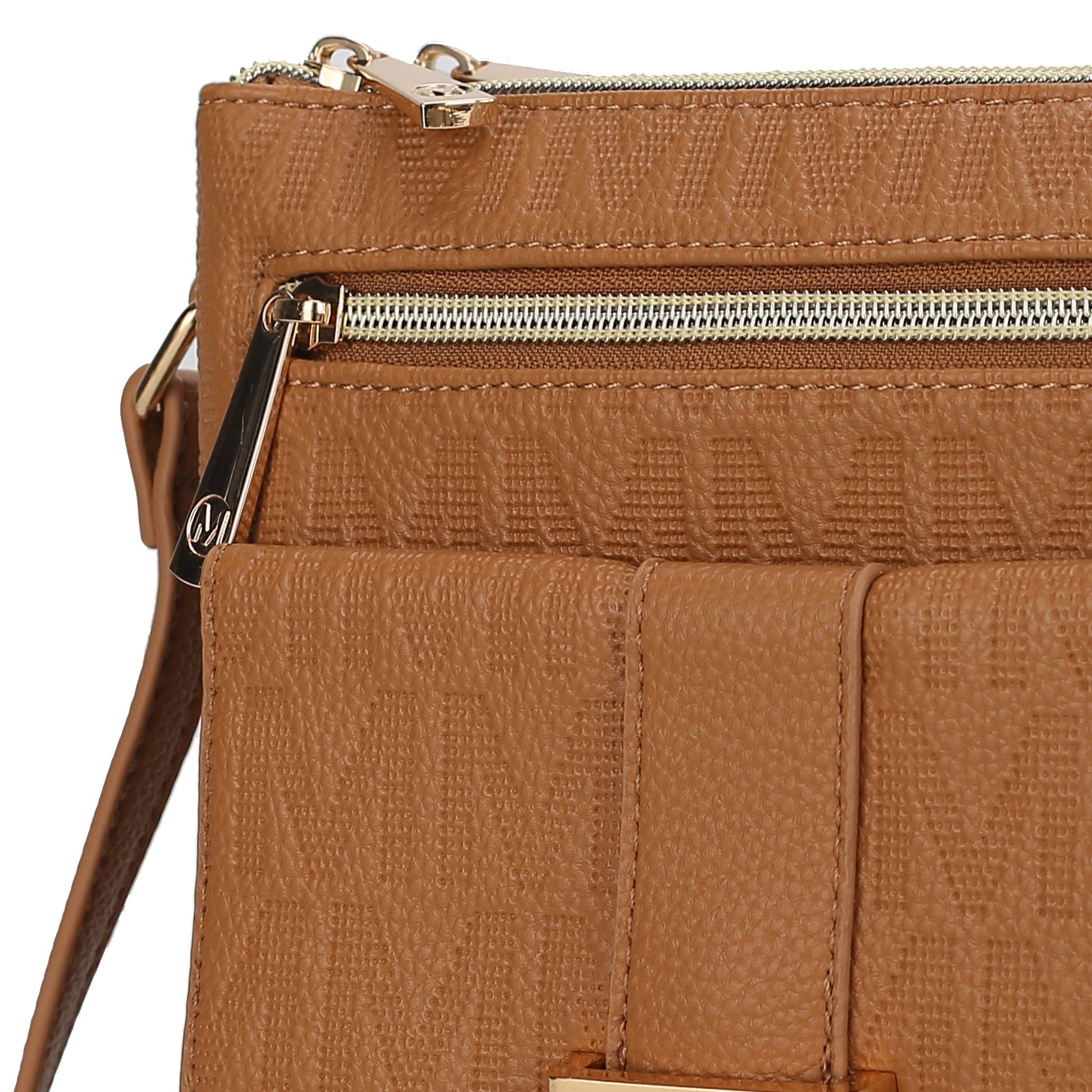 Mkf Collection by Mia K. - Janni Signature Crossbody Bag in Grey view 5 - Mkf Collection Crossbody Bags