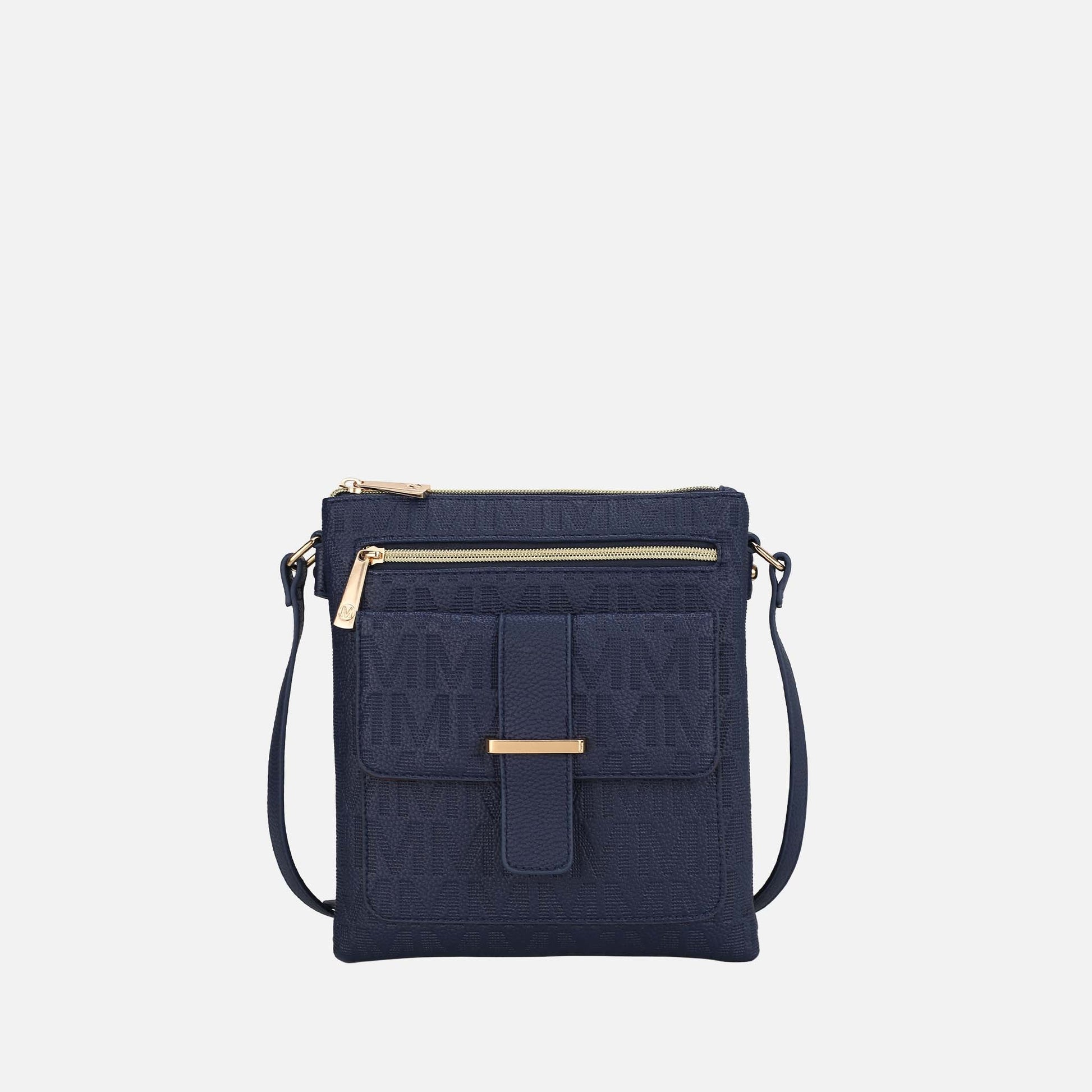 Mkf Collection by Mia K. - Janni Signature Crossbody Bag in Midnight Blue view 7 - Mkf Collection Crossbody Bags