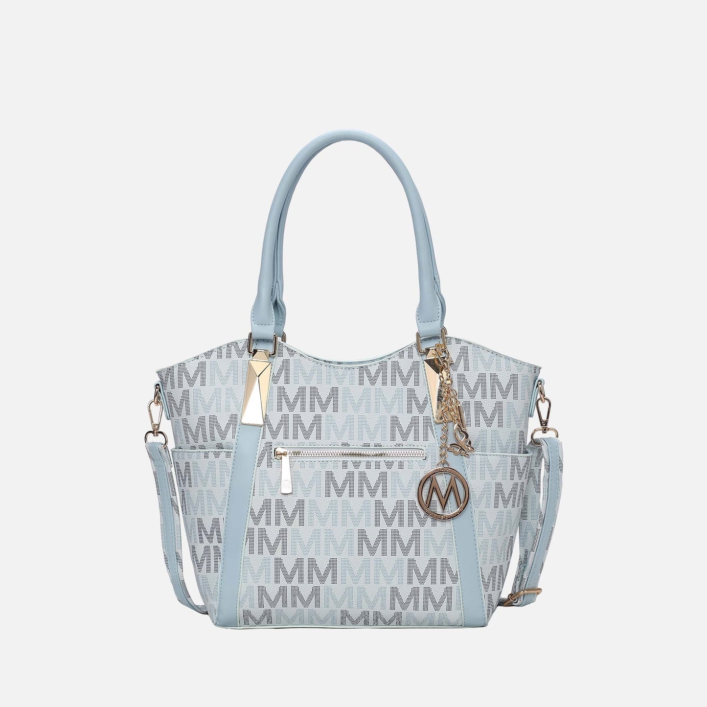 Mkf Collection by Mia K. - Jeneece Signature Tote Bag in Denim Blue view 10 - Mkf Collection Bags