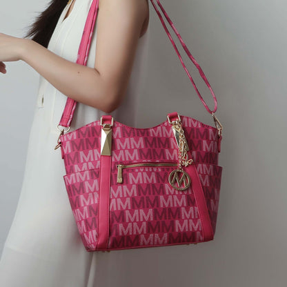 Mkf Collection by Mia K. - Jeneece Signature Tote Bag in Black view 2 - Mkf Collection Bags