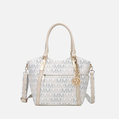 Mkf Collection by Mia K. - Jeneece Signature Tote Bag in Beige view 5 - Mkf Collection Bags