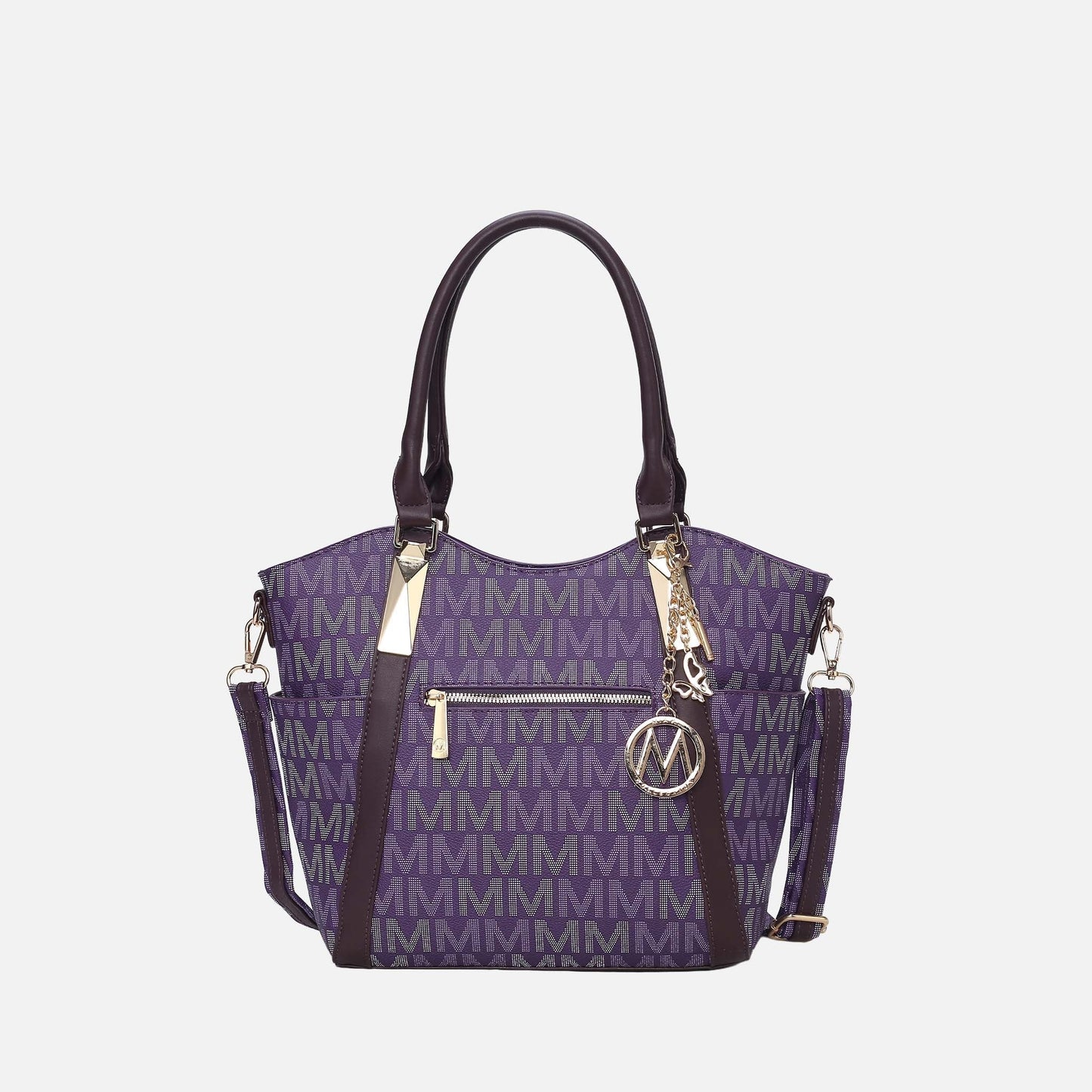 Mkf Collection by Mia K. - Jeneece Signature Tote Bag in Burgundy view 6 - Mkf Collection Bags