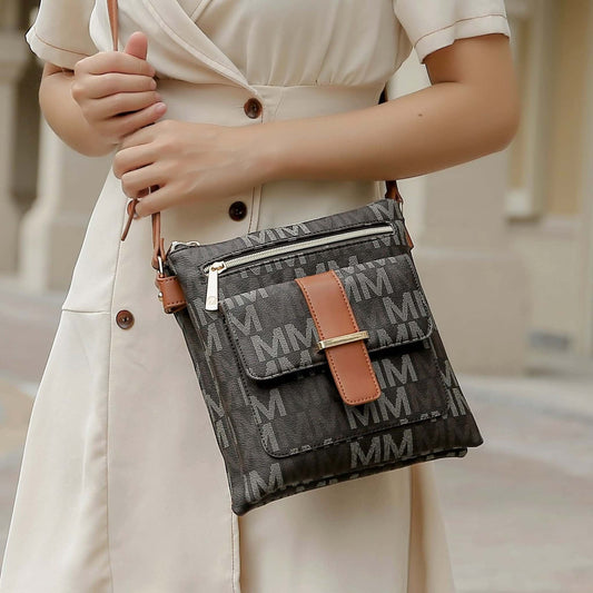 Mkf Collection by Mia K. - Jeni Signature Crossbody Bag in Black view 2 - Mkf Collection Crossbody Bags