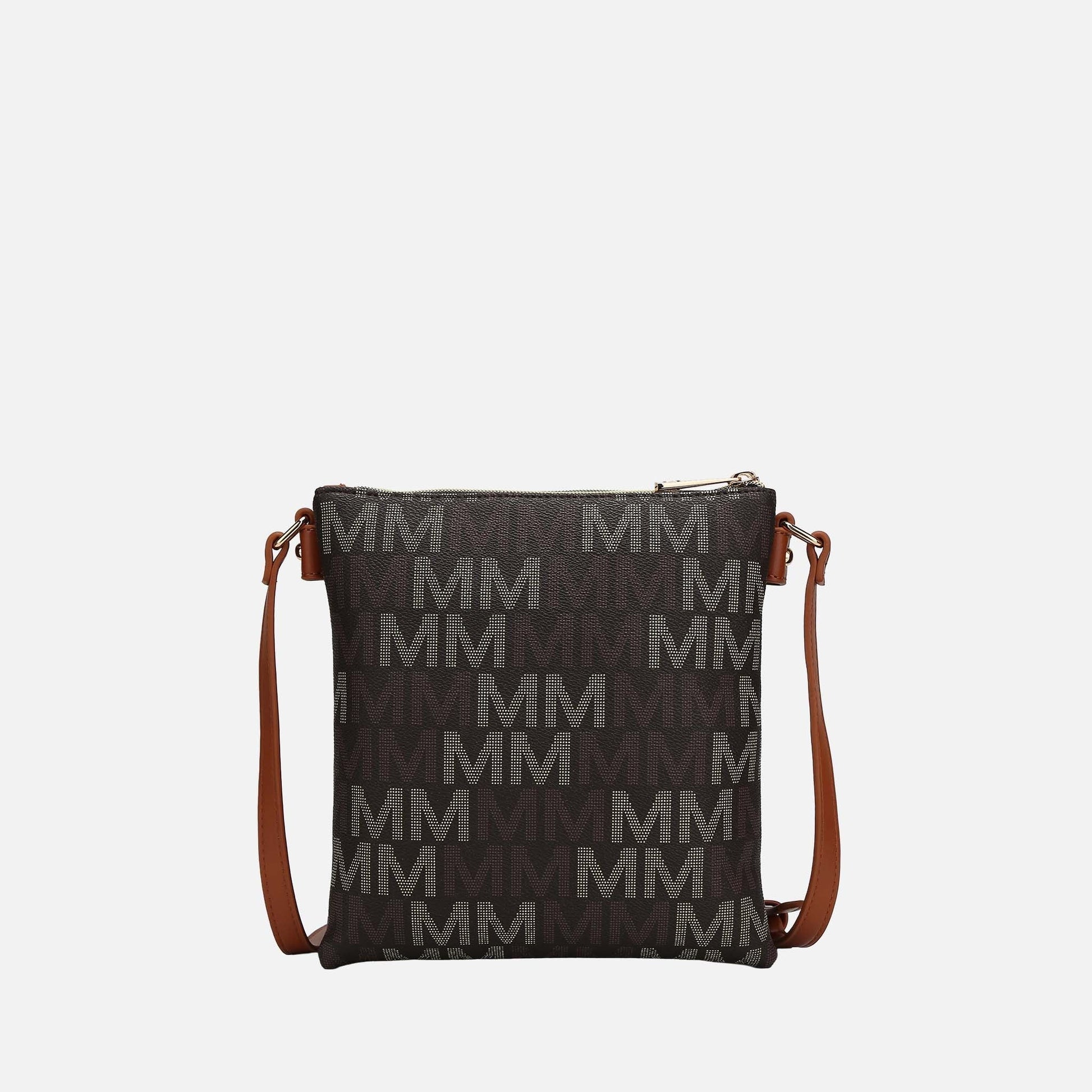 Mkf Collection by Mia K. - Jeni Signature Crossbody Bag in Tawny view 3 - Mkf Collection Crossbody Bags