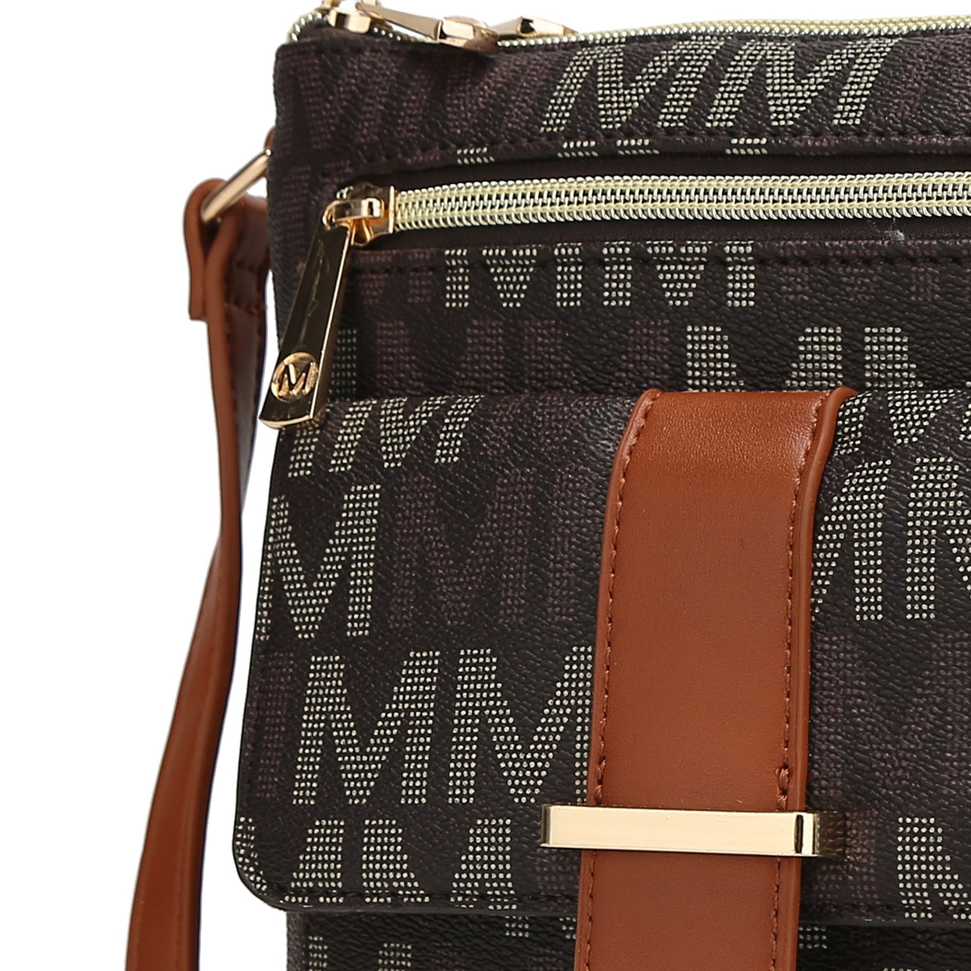 Mkf Collection by Mia K. - Jeni Signature Crossbody Bag in Wine view 5 - Mkf Collection Crossbody Bags