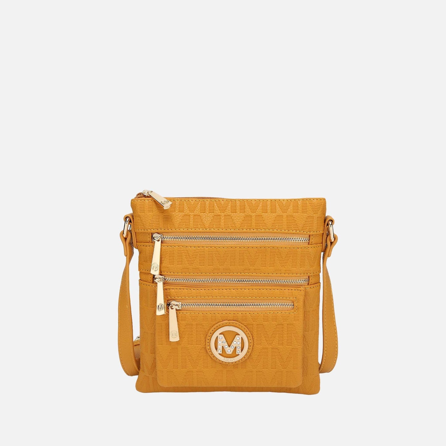 Mkf Collection by Mia K. - Jessy Signature Crossbody Bag in Pewter view 13 - Mkf Collection Crossbody Bags