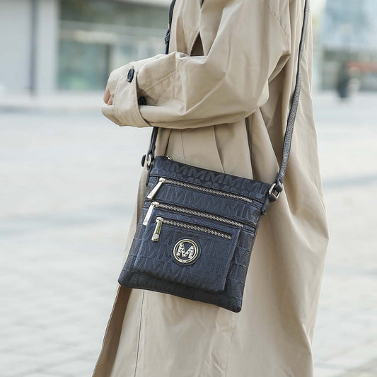 Mkf Collection by Mia K. - Jessy Signature Crossbody Bag in Beige view 2 - Mkf Collection Crossbody Bags