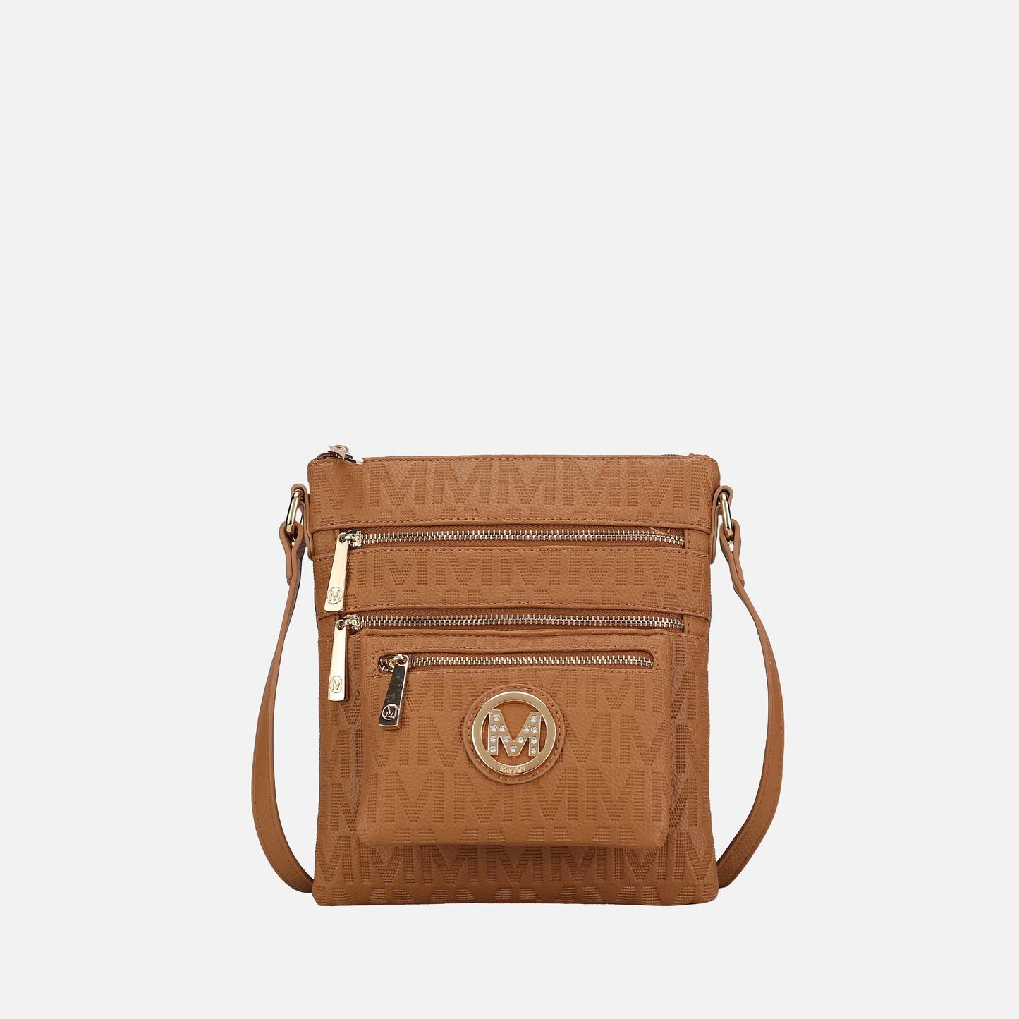 Mkf Collection by Mia K. - Jessy Signature Crossbody Bag in Chocolate view 6 - Mkf Collection Crossbody Bags
