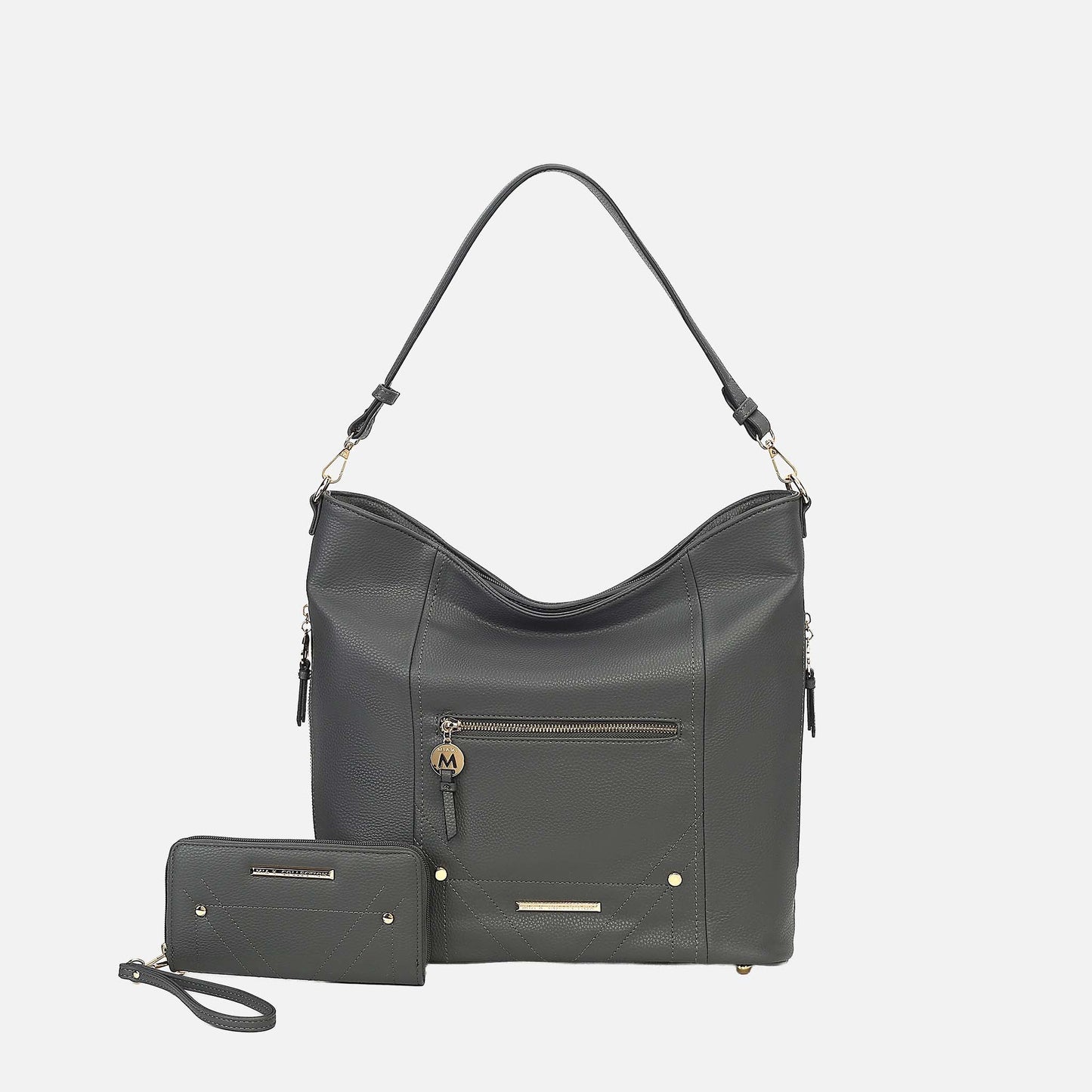 Mkf Collection by Mia K. - Jordina 2 Pcs Shoulder Bag with Matching Wallet in Pink view 11 - Mkf Collection Bags