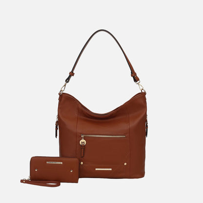 Mkf Collection by Mia K. - Jordina 2 Pcs Shoulder Bag with Matching Wallet in Light Blue view 12 - Mkf Collection Bags
