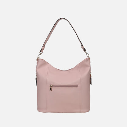 Mkf Collection by Mia K. - Jordina 2 Pcs Shoulder Bag with Matching Wallet in Charcoal Grey view 3 - Mkf Collection Bags