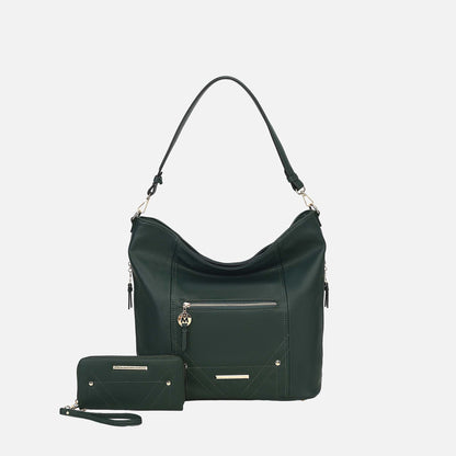 Mkf Collection by Mia K. - Jordina 2 Pcs Shoulder Bag with Matching Wallet in Wine view 8 - Mkf Collection Bags