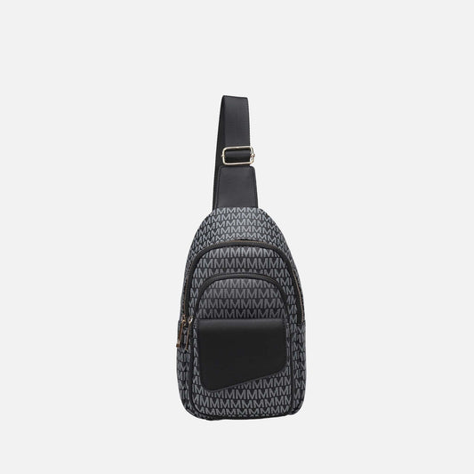 Mkf Collection by Mia K. - Kace Signature Sling Bag in Beige - Mkf Collection Bags