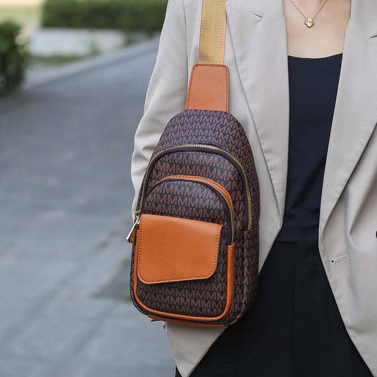 Mkf Collection by Mia K. - Kace Signature Sling Bag in Black view 2 - Mkf Collection Bags