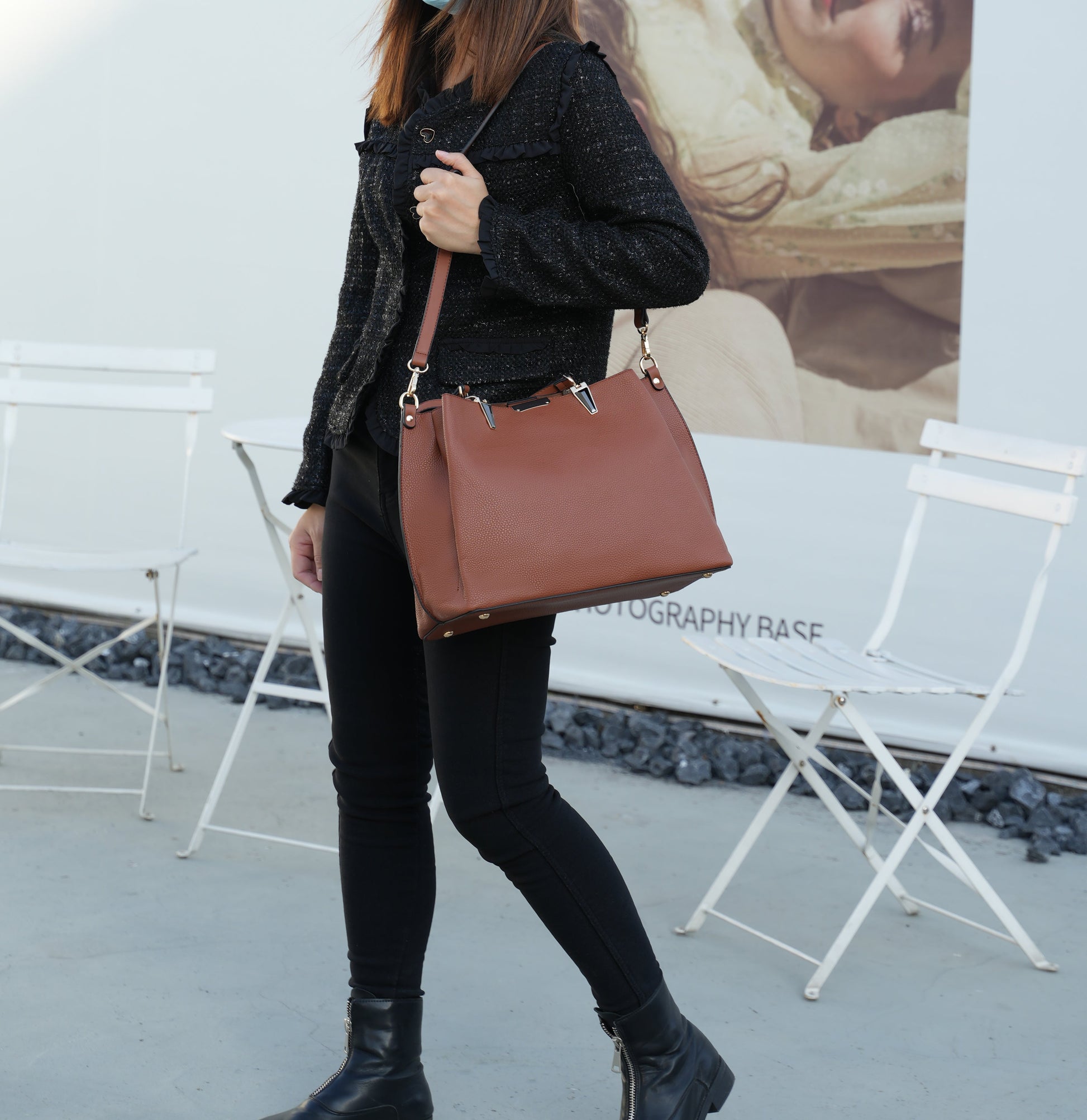 Mkf Collection by Mia K. - Kane Shoulder Bag and Set in Tawny view 2 - Mkf Collection Bags (one-piece)