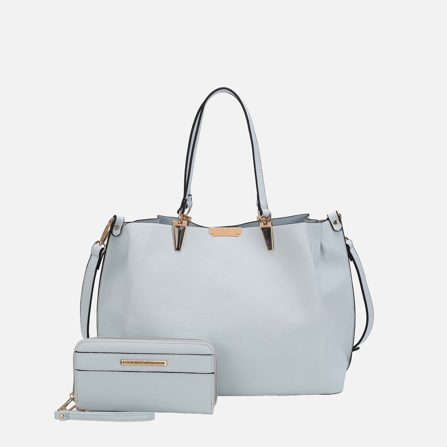 Mkf Collection by Mia K. - Kane Shoulder Bag and Set in Pewter view 7 - Mkf Collection Bags (one-piece)