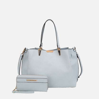 Mkf Collection by Mia K. - Kane Shoulder Bag and Set in Pewter view 7 - Mkf Collection Bags (one-piece)