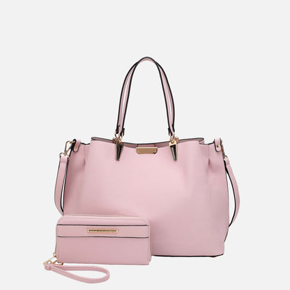 Mkf Collection by Mia K. - Kane Shoulder Bag and Set in Taupe view 9 - Mkf Collection Bags (one-piece)