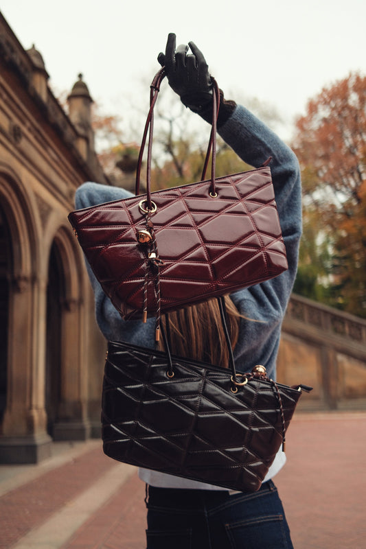 Mkf Collection by Mia K. - Karen Tote Bag in Brown view 2 - Mkf Collection Bags