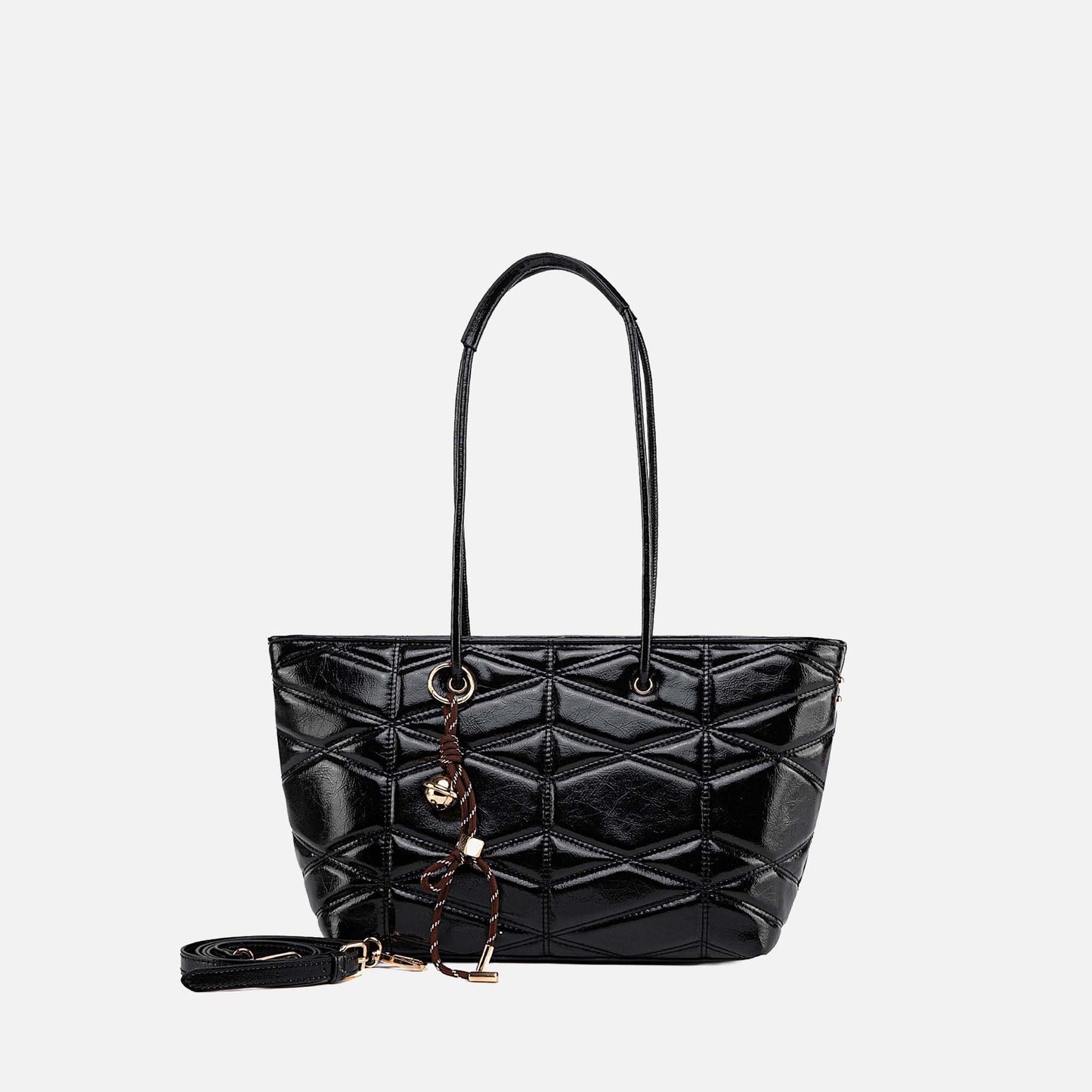 Mkf Collection by Mia K. - Karen Tote Bag in Taupe view 5 - Mkf Collection Bags