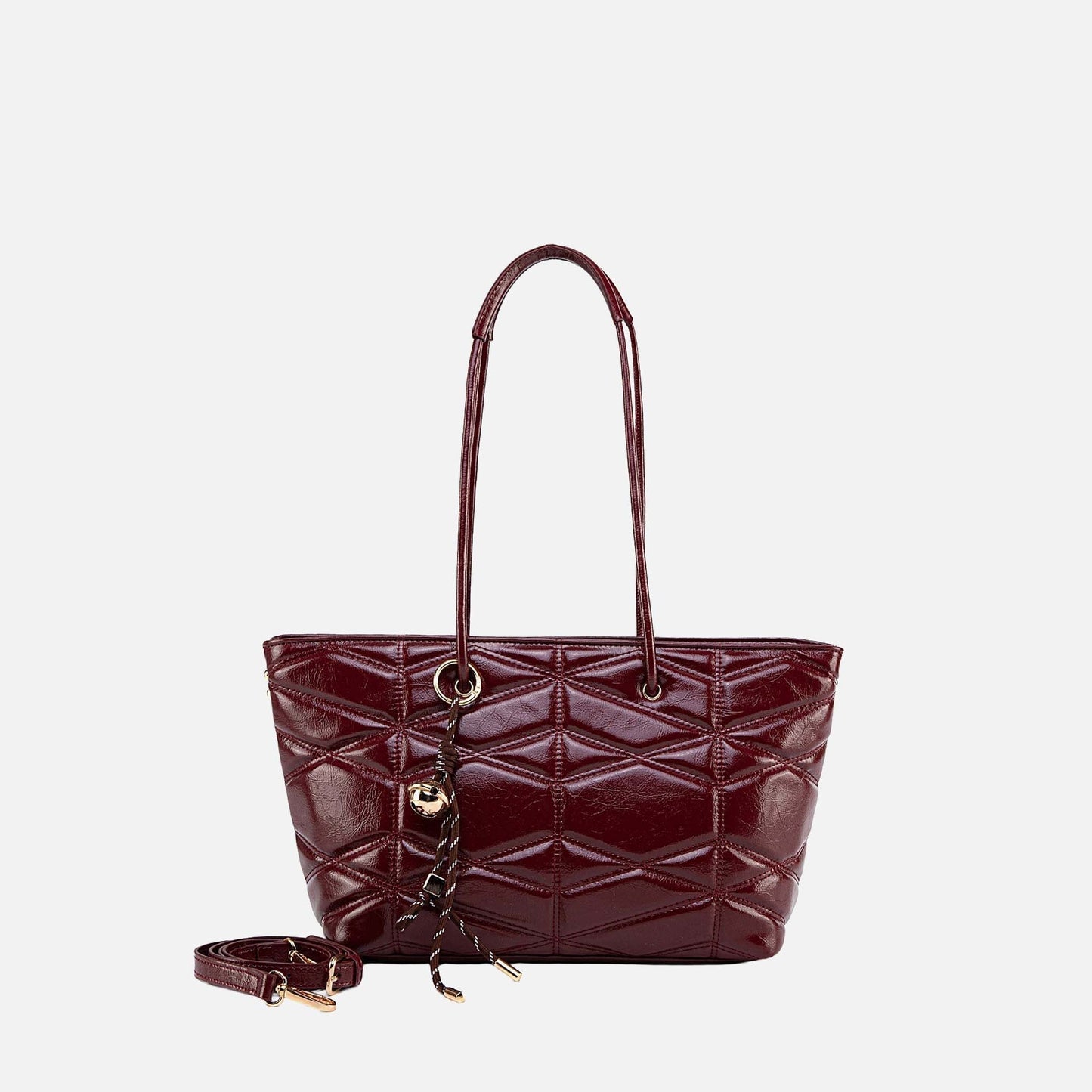 Mkf Collection by Mia K. - Karen Tote Bag in Wine view 6 - Mkf Collection Bags