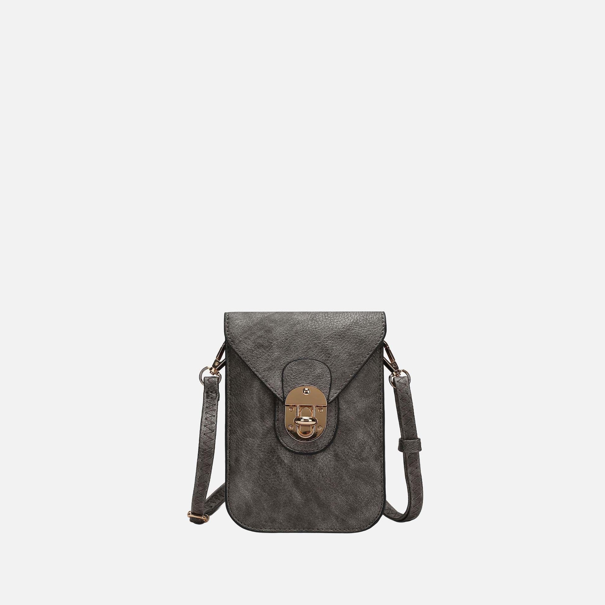 Mkf Collection by Mia K. - Kianna Phone Crossbody Bag in Coffee view 11 - Mkf Collection Crossbody Bags