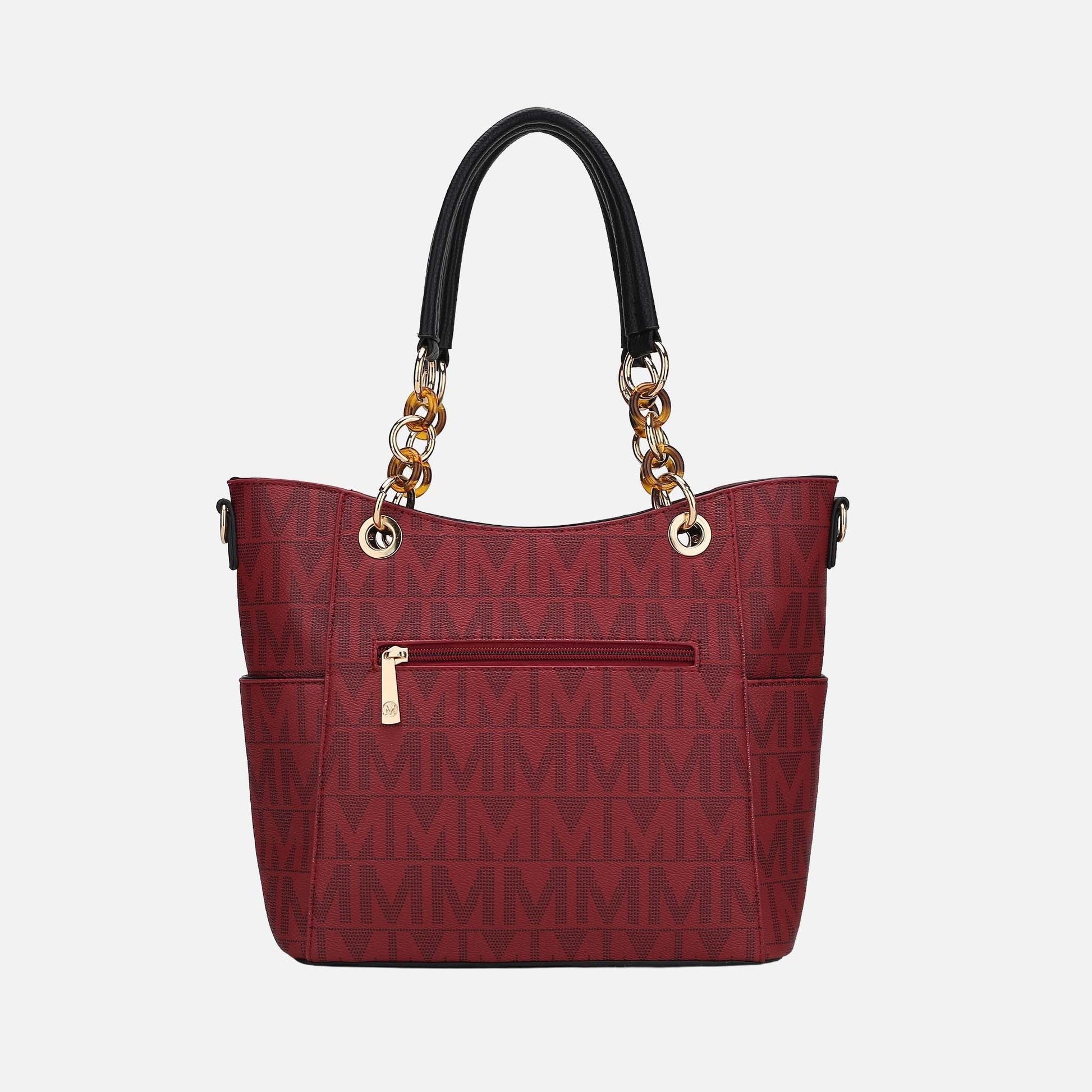 Mkf Collection by Mia K. - Kissaten Signature Tote Bag in Beige view 3 - Mkf Collection Bags