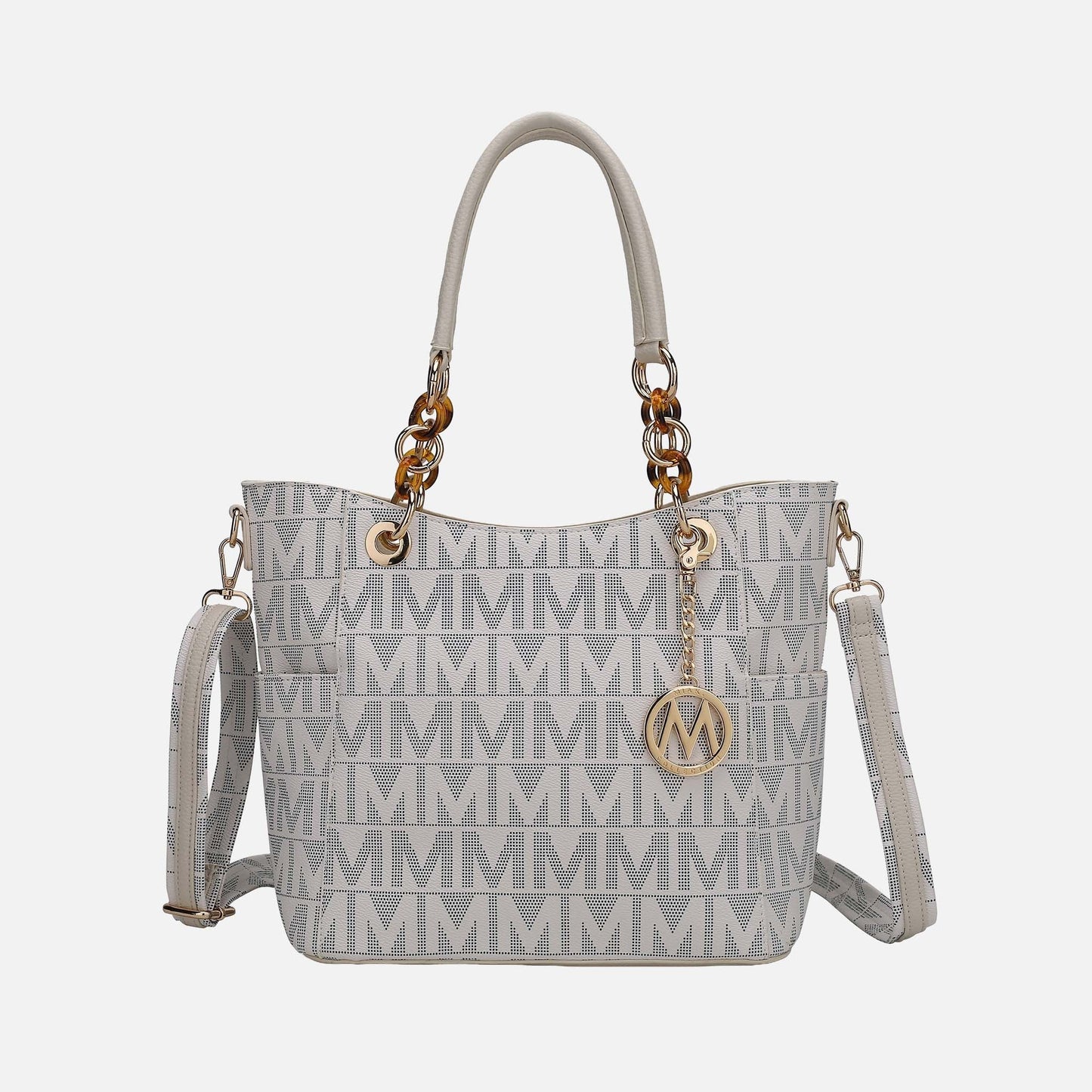 Mkf Collection by Mia K. - Kissaten Signature Tote Bag in Black view 5 - Mkf Collection Bags