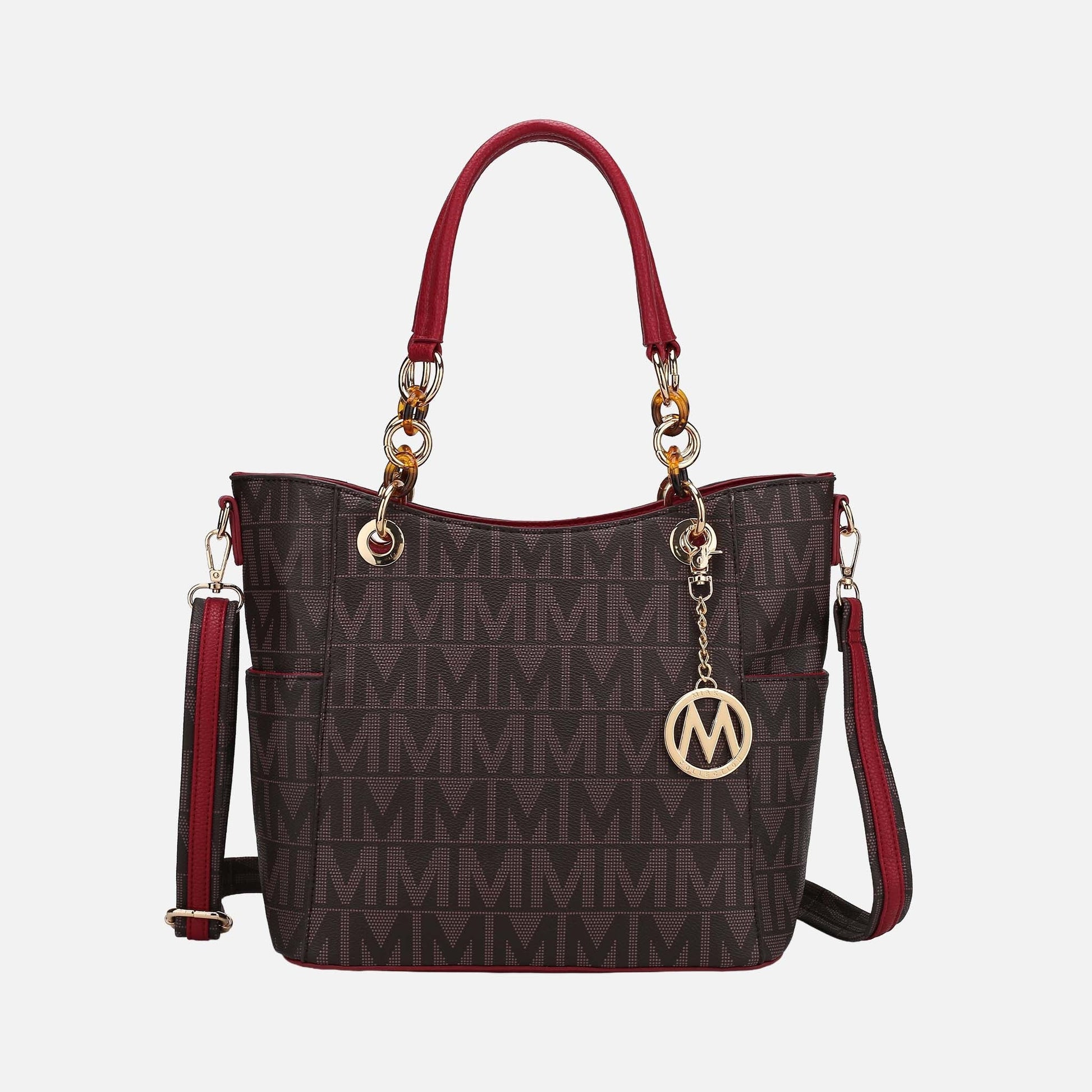Mkf Collection by Mia K. - Kissaten Signature Tote Bag in Chocolate view 7 - Mkf Collection Bags