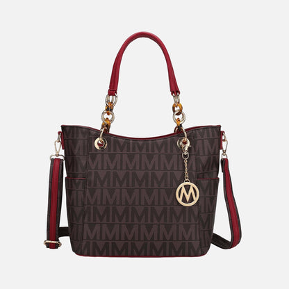 Mkf Collection by Mia K. - Kissaten Signature Tote Bag in Chocolate view 7 - Mkf Collection Bags