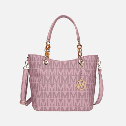 Mkf Collection by Mia K. - Kissaten Signature Tote Bag in Midnight Blue view 8 - Mkf Collection Bags