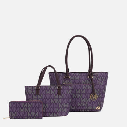 Mkf Collection by Mia K. - Lady Ii Signature Tote Bag and Set in Indigo view 10 - Mkf Collection Bags (one-piece)